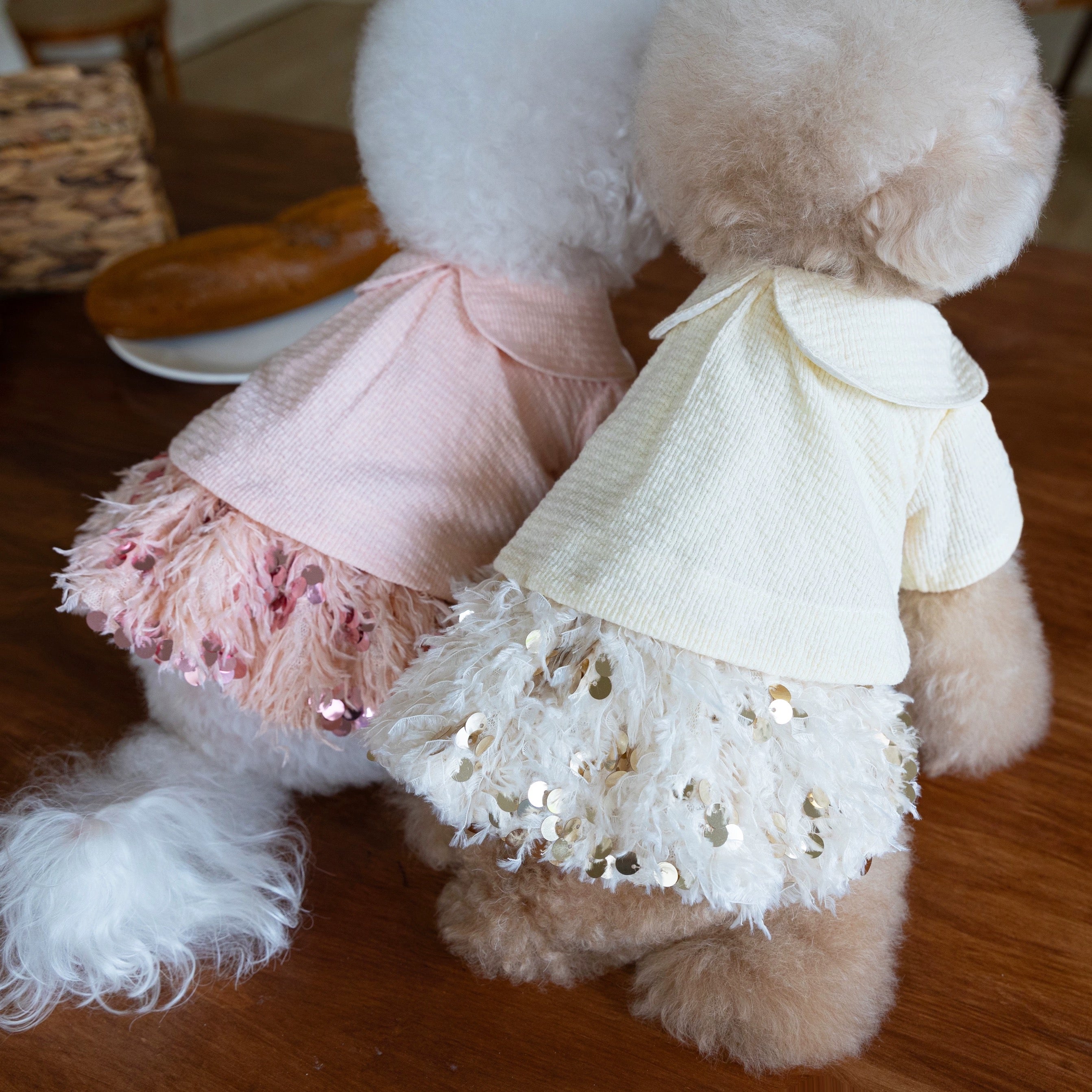 sequin cat dress Dreamy strawberry tulle glitter dress for dog cat rabbit