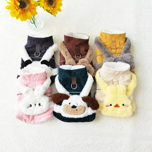 Fleece Animal Bag Dog Cat Jacket Vest Harness