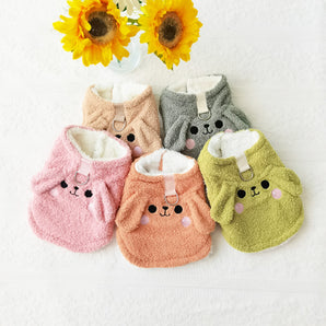 Puppy Face Soft Fleece Dog Cat Vest Harness
