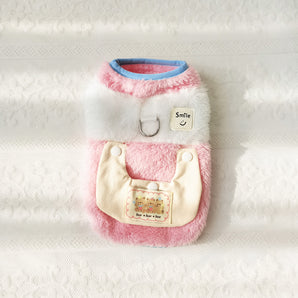 Fleece Pocket Bag Dog Cat Vest Harness