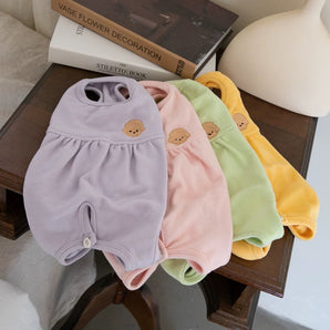 Belly Protecting Bear Head Dog Cat Jumpsuits