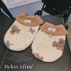 Bear Turndown Collar Fleece Dog Cat Vest Harness