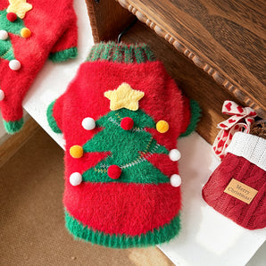Christmas Tree Dot Decor Dog Cat Sweater
