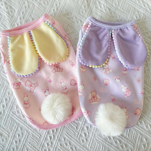 Rabbit Ear Tail Decor Dog Cat Vest