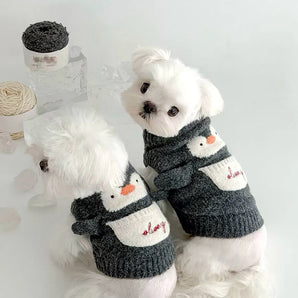 Cute Penguin Pattern Dog Cat Sweater