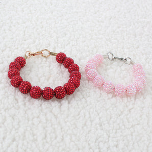 Rhinestone Bead Dog Cat Collar Necklace