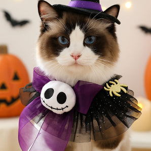 Halloween Decor Lace Mesh Dog Cat Collar