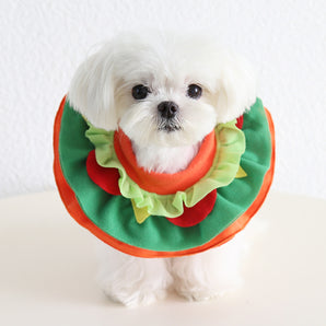 Funny Food Pattern Dog Cat Scarf/Bib Hat