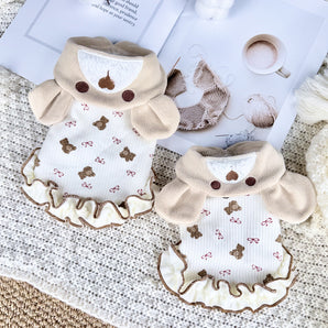 Bear Rabbit Ear Pattern Dog Cat Vest