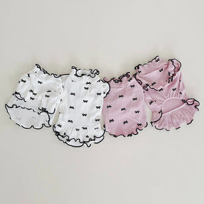 Bow Pattern Cotton Dog Cat Dress/T-shirt