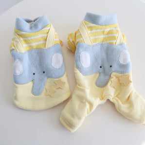 Elephant Fleece Dog Cat Jacket Jumpsuits