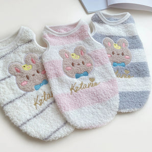 Rabbit Pattern Soft Dog Cat Vest (Not Customized)