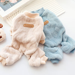 Flannel Warm Dog Jumpsuits Pajama