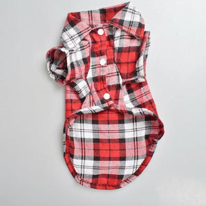 Plaid Pattern Clothes for Dogs